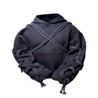 Line Black baggy hoodie v2