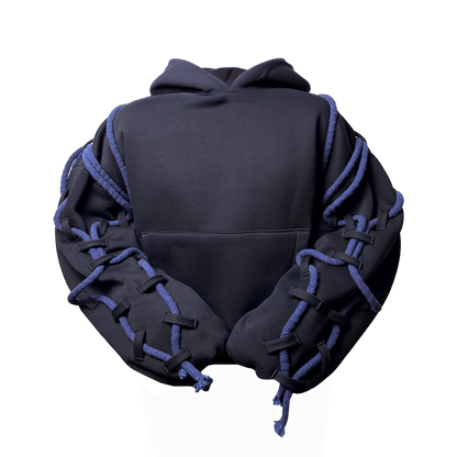 Line Black baggy hoodie v2