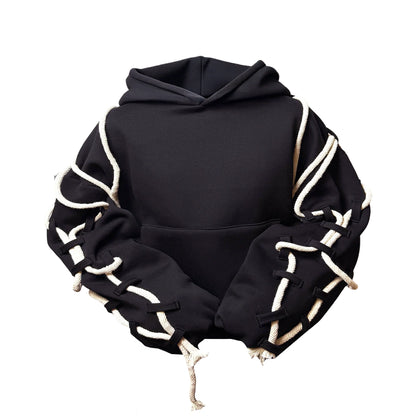 Line Black baggy hoodie v2