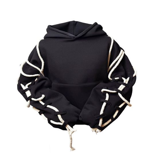 Line Black baggy hoodie v2